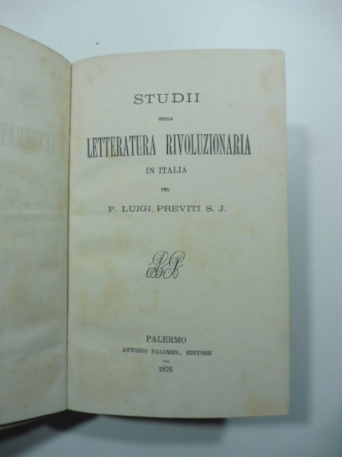 Studii sulla letteratura rivoluzionaria in Italia